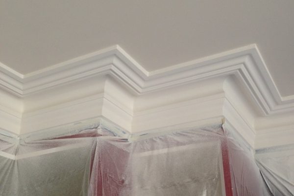 repaired ceiling cornice